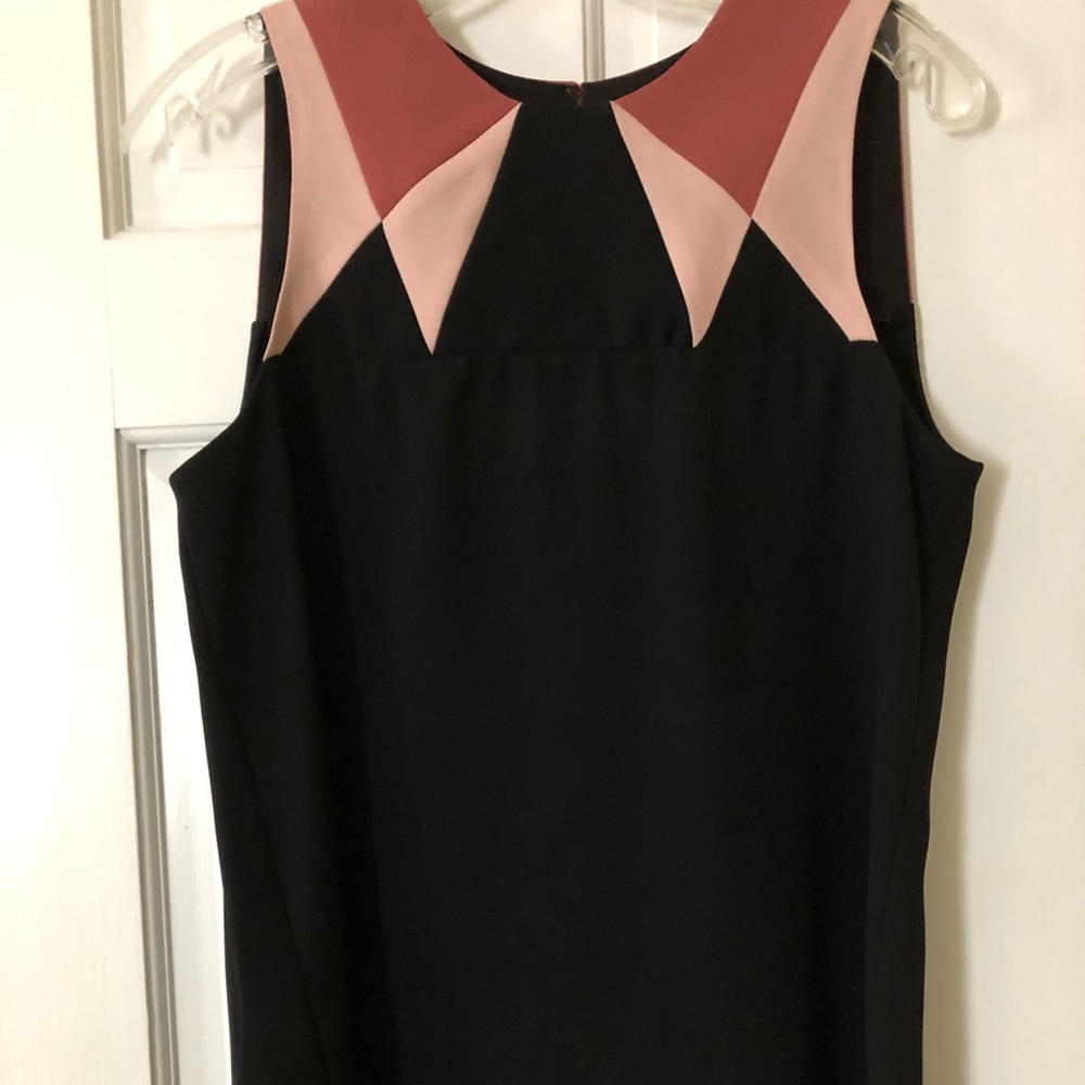 Black print top.